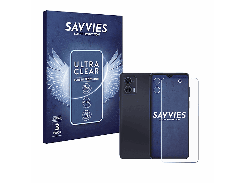 SAVVIES 6x klare Schutzfolie(für Moto Motorola 5G) G73