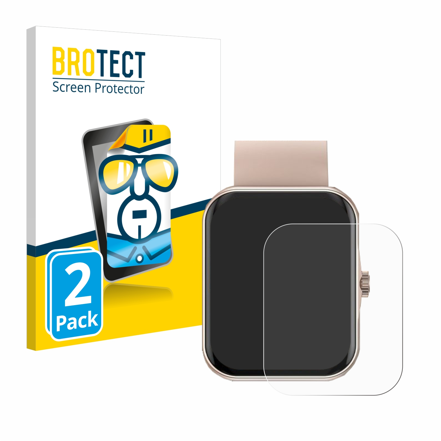 BROTECT 2x klare Schutzfolie(für Mutoy Smartwatch 1.83\