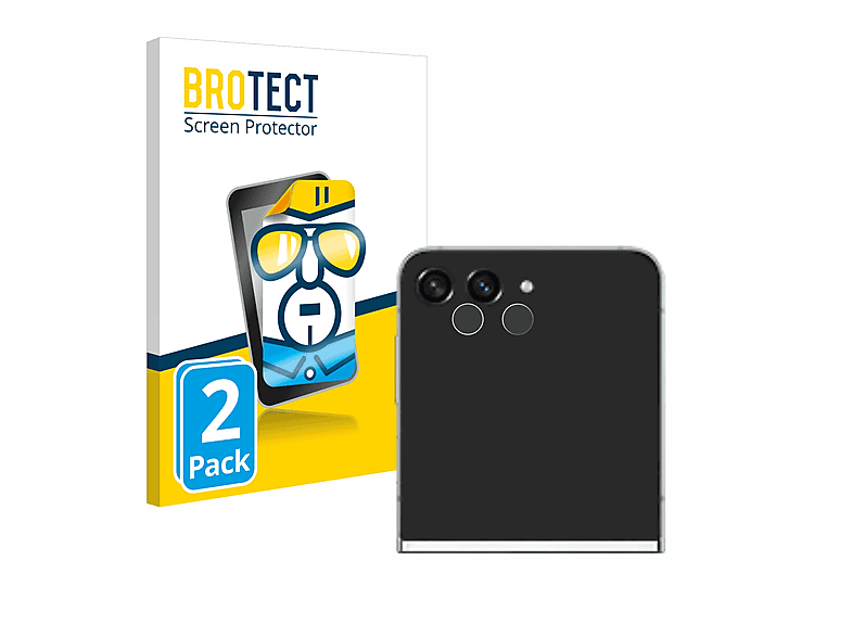 2x Galaxy BROTECT klare Samsung Flip 5) Z Schutzfolie(für