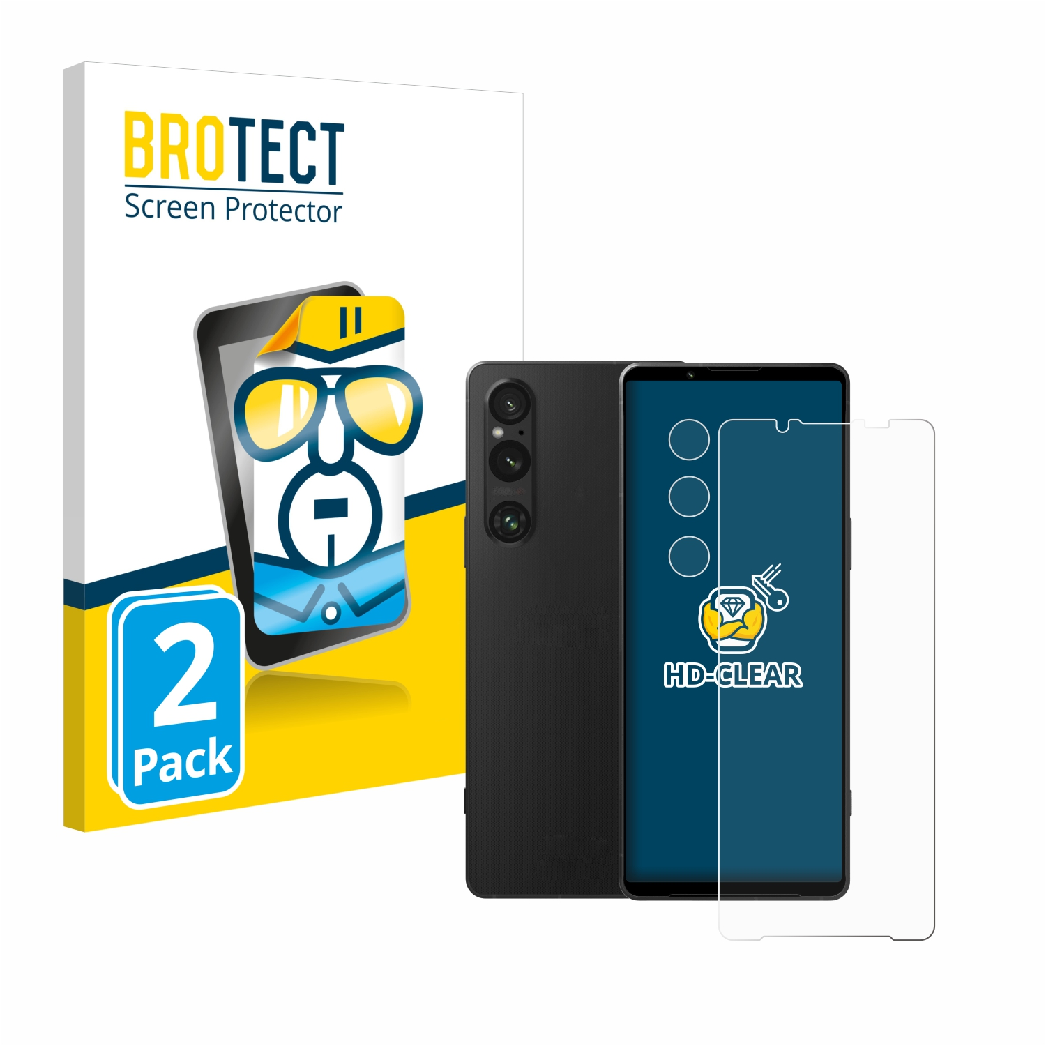 BROTECT Schutzfolie(für 1 klare Sony 2x V) Xperia