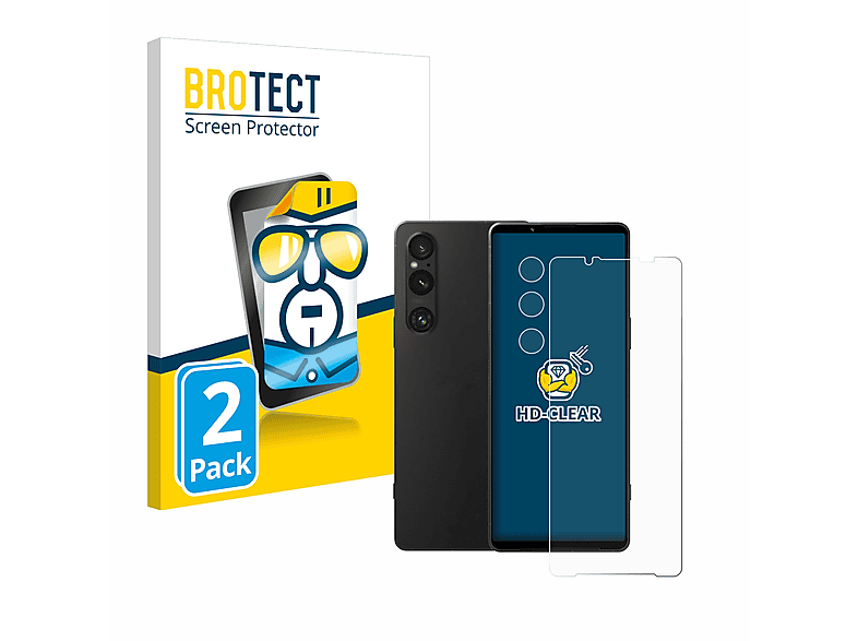 BROTECT 2x klare Schutzfolie(für Sony Xperia 1 V)