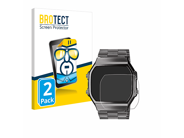 BROTECT Casio Schutzfolie(für A168WEGG-1BEF) 2x klare