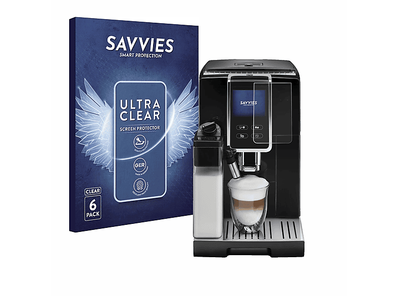 SAVVIES 6x klare Schutzfolie(für Plus ECAM370.70.B) Dinamica DeLonghi