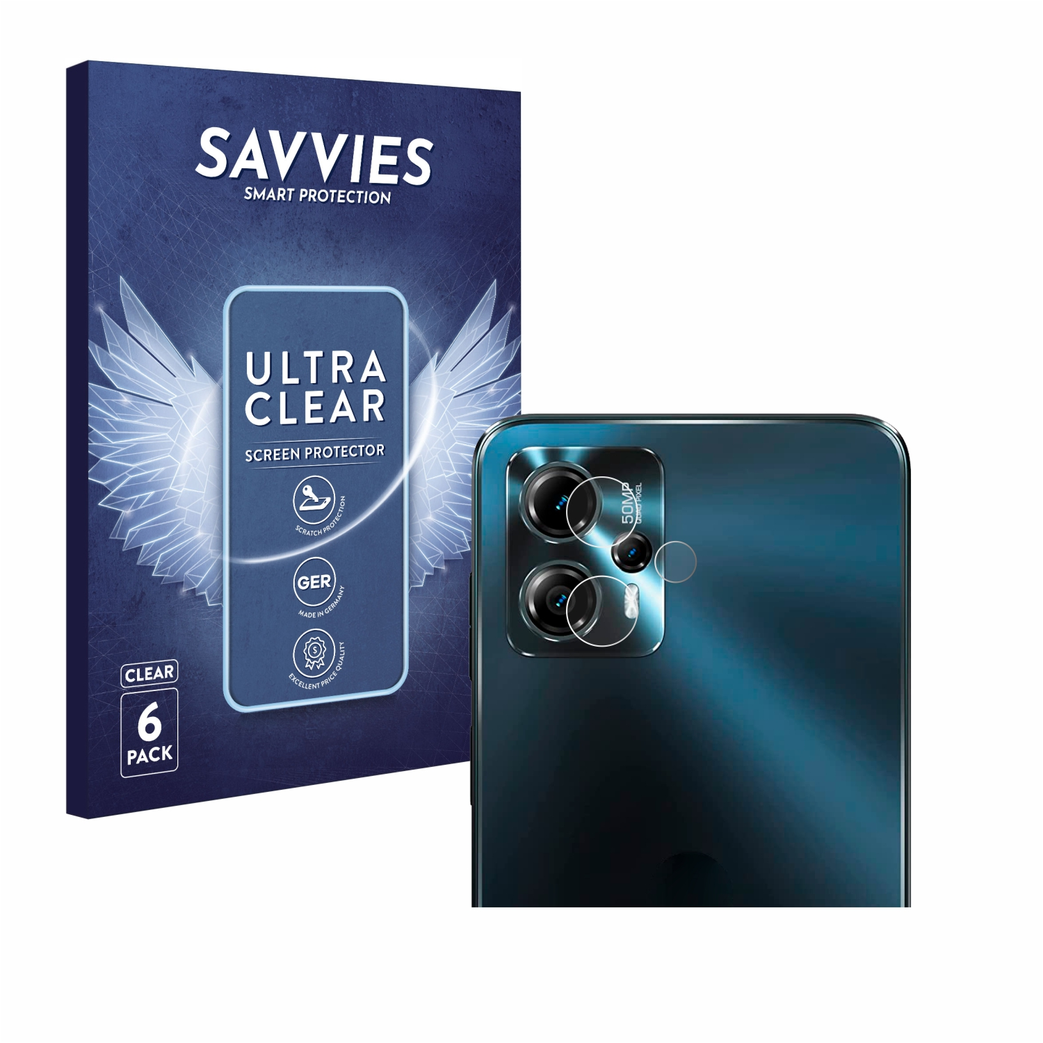 SAVVIES 6x klare Moto Motorola Schutzfolie(für G13)