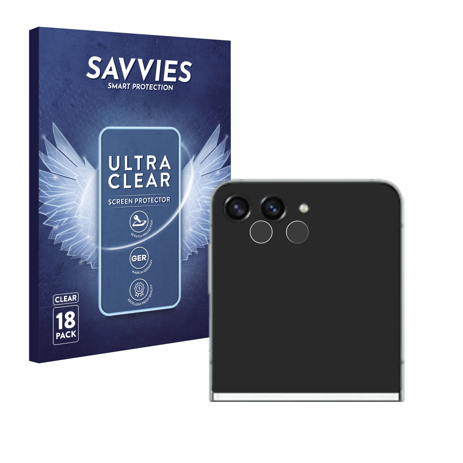 SAVVIES Galaxy Z 5) Flip Schutzfolie(für klare 18x Samsung