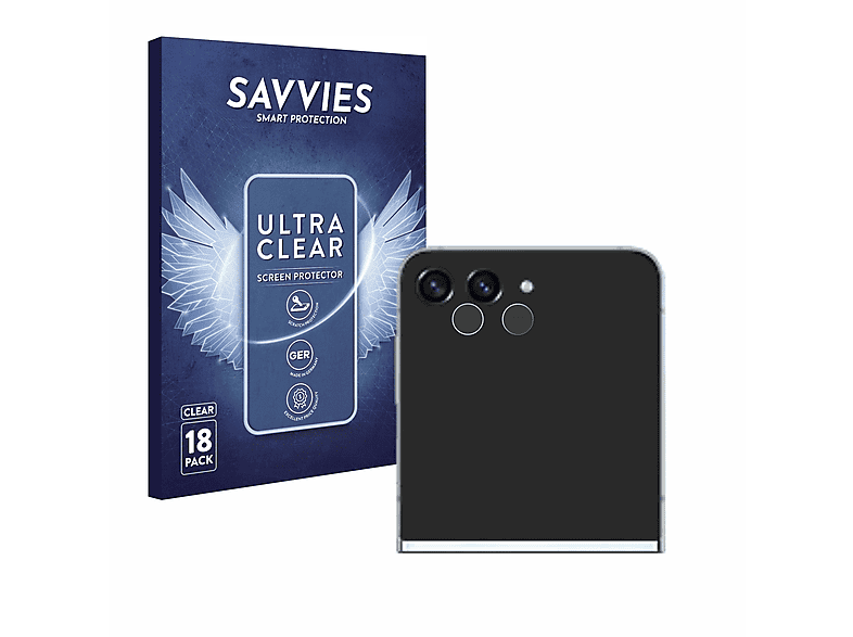 Galaxy SAVVIES Schutzfolie(für Flip klare Z 18x 5) Samsung