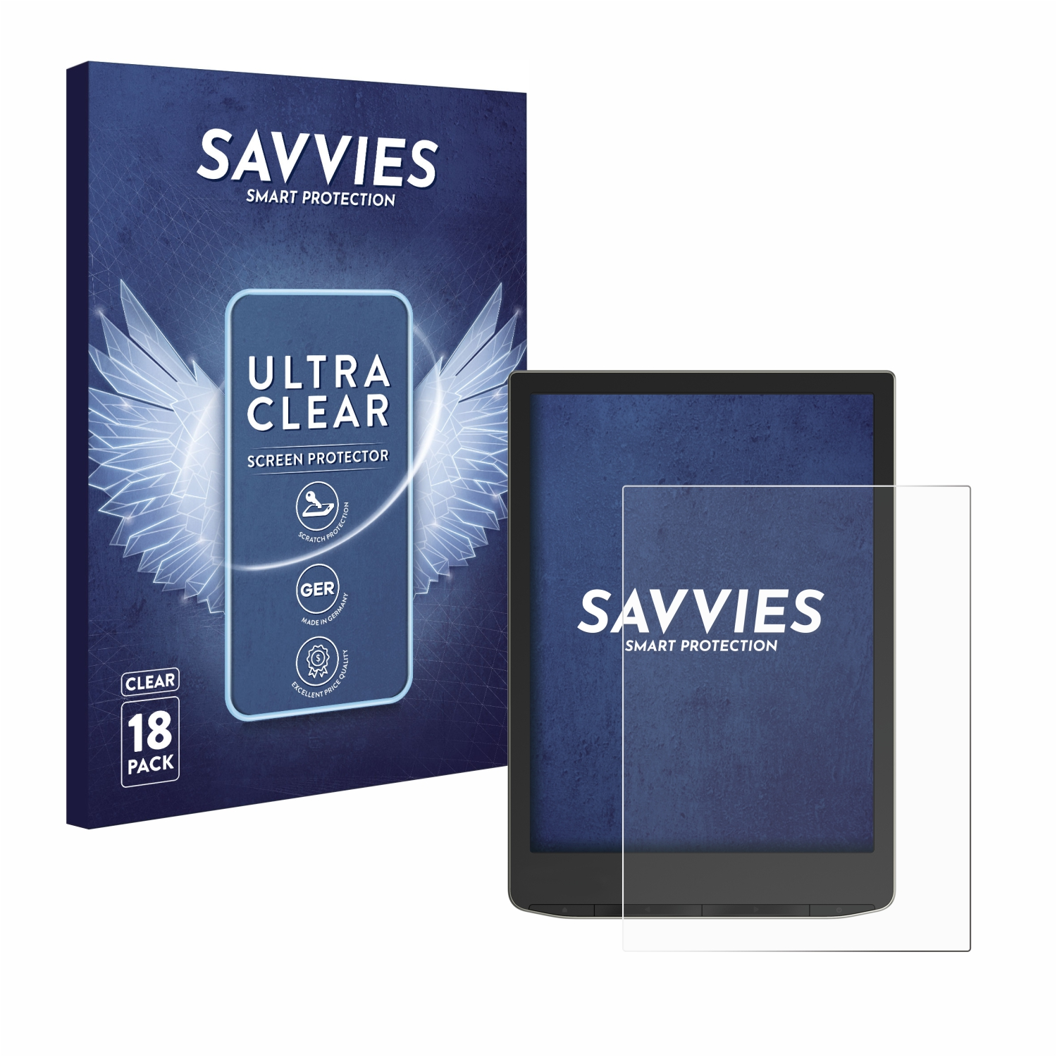 Color 18x SAVVIES InkPad klare PocketBook Schutzfolie(für 2)