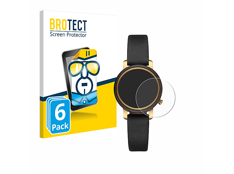 BROTECT 6x klare Schutzfolie(für Kerbholz Sophie) | Smartwatch Schutzfolien & Gläser