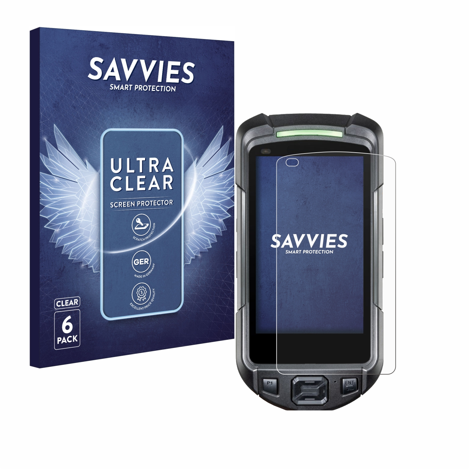 SAVVIES 6x Keyence klare Schutzfolie(für BT-A700)