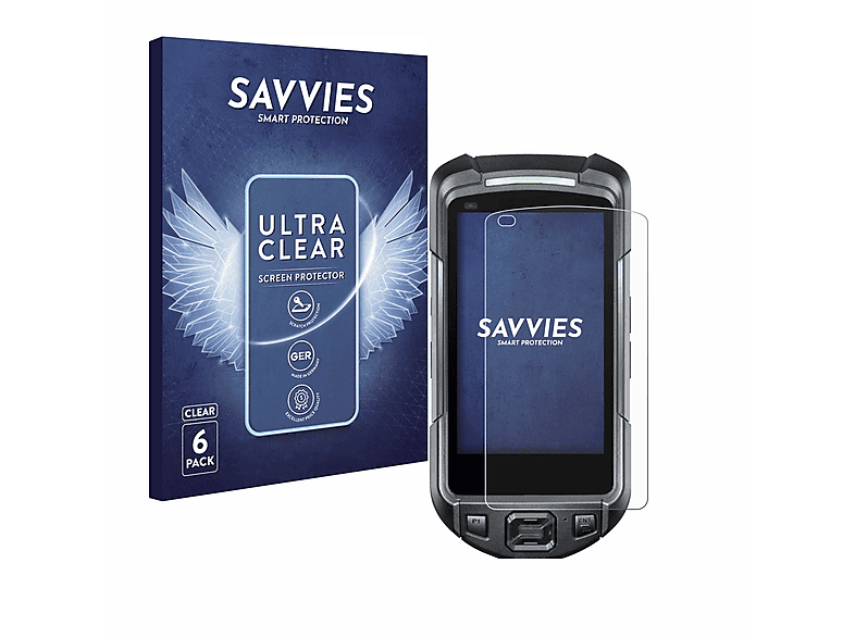 SAVVIES 6x klare Schutzfolie(für Keyence BT-A700)