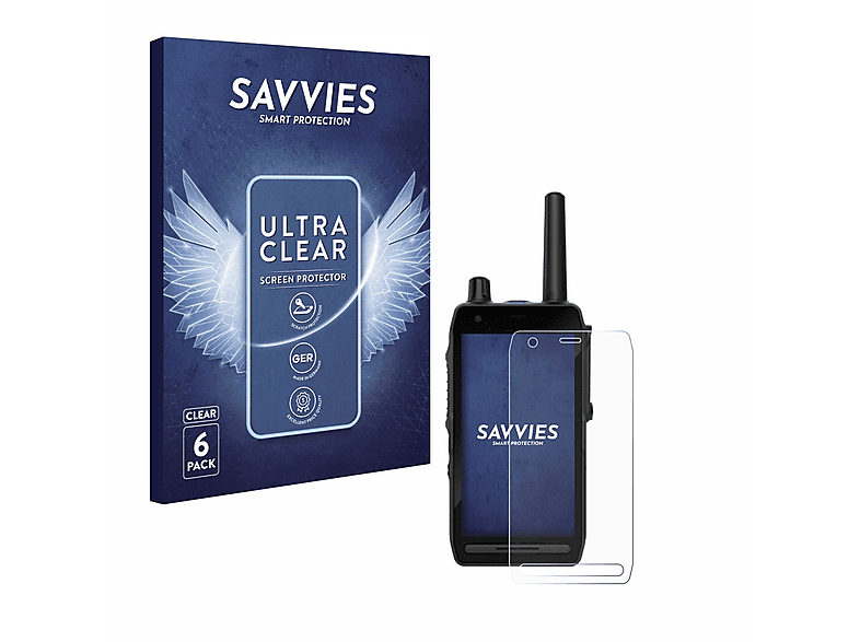 SAVVIES 6x klare Motorola MXP7000 Schutzfolie(für Tetra)