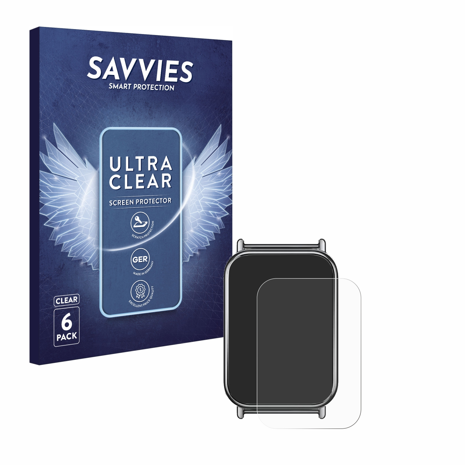 SAVVIES 6x klare Schutzfolie(für Pro) Mi 8 Band Xiaomi