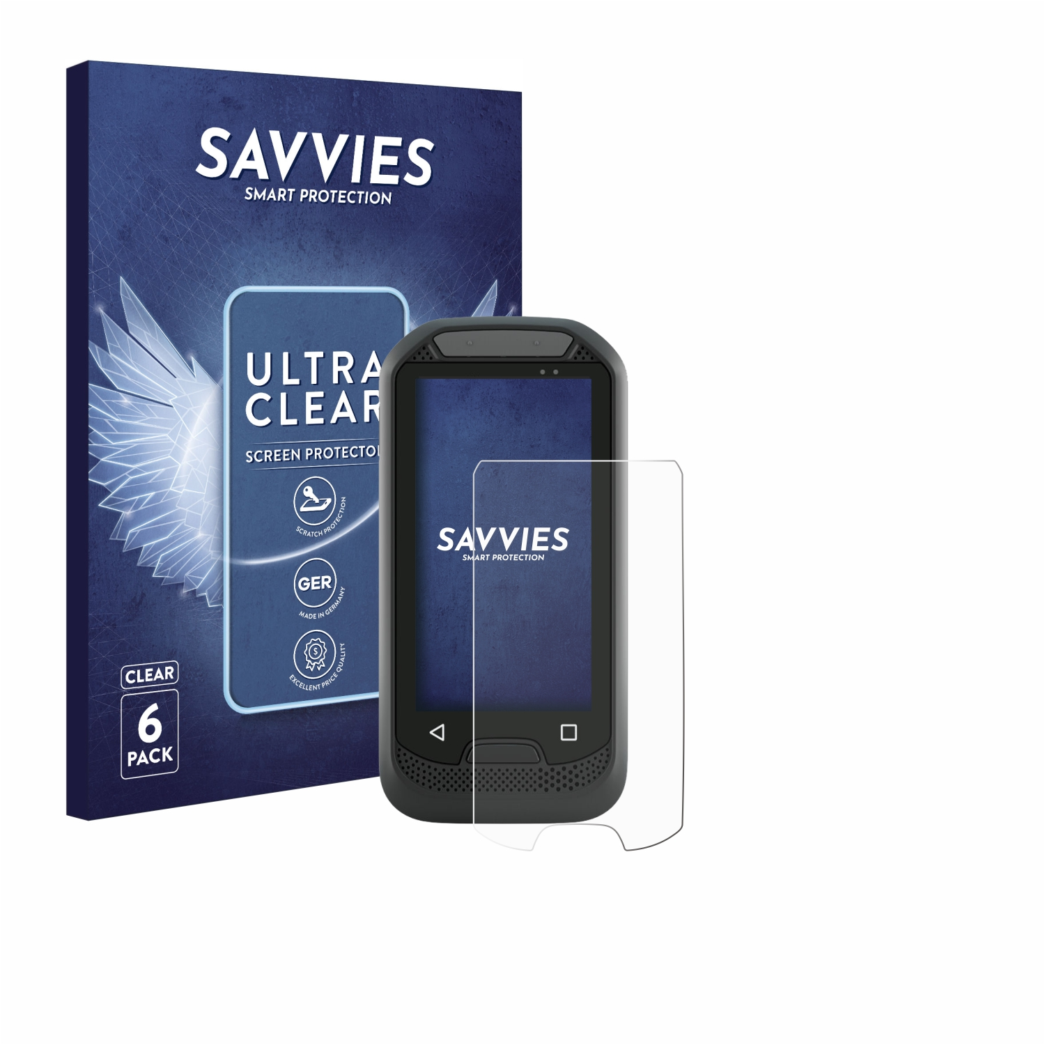 SAVVIES 6x klare Schutzfolie(für Zebra EC30)