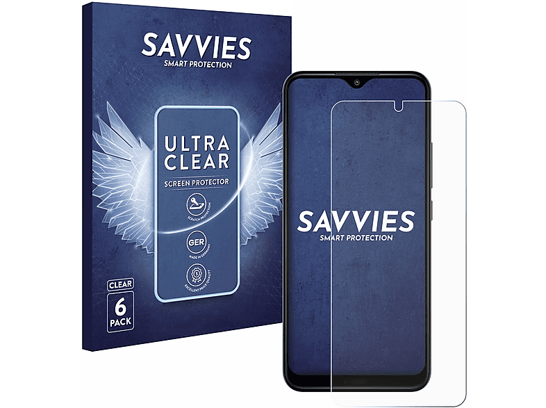 SAVVIES 6x klare Nokia Schutzfolie(für C210)