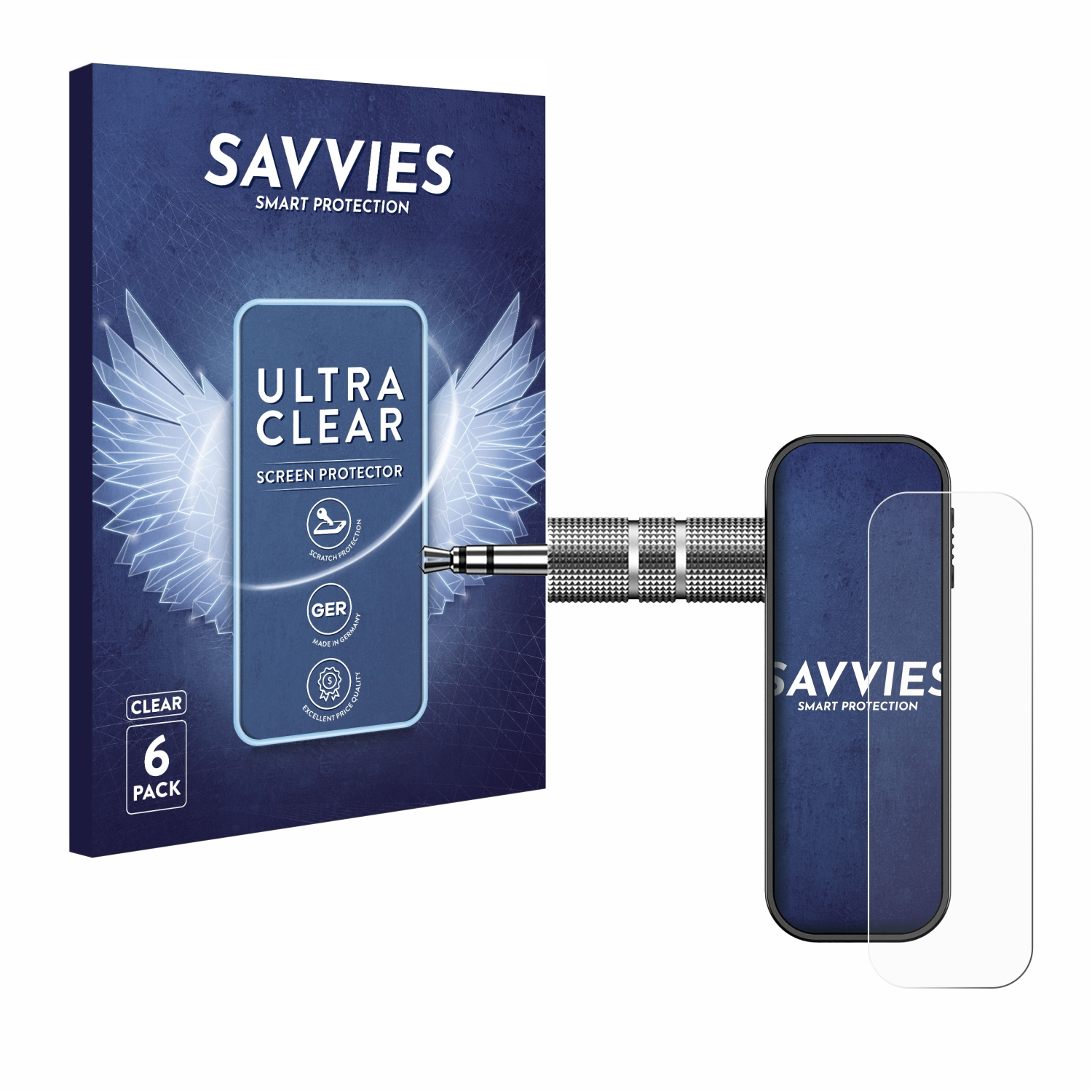 klare MP SAVVIES Wireless Receiver) Schutzfolie(für PCASE Transmitter MPAD 6x C28