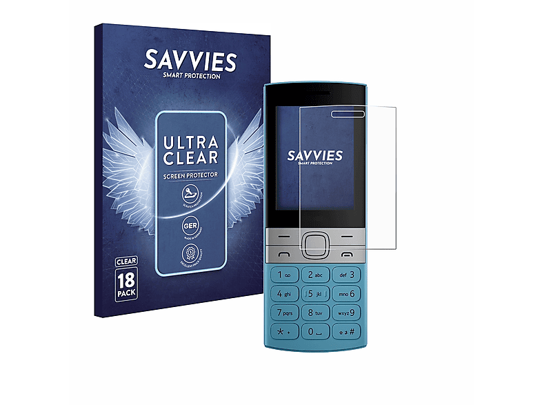 SAVVIES 18x 150 Schutzfolie(für klare Nokia (2023))