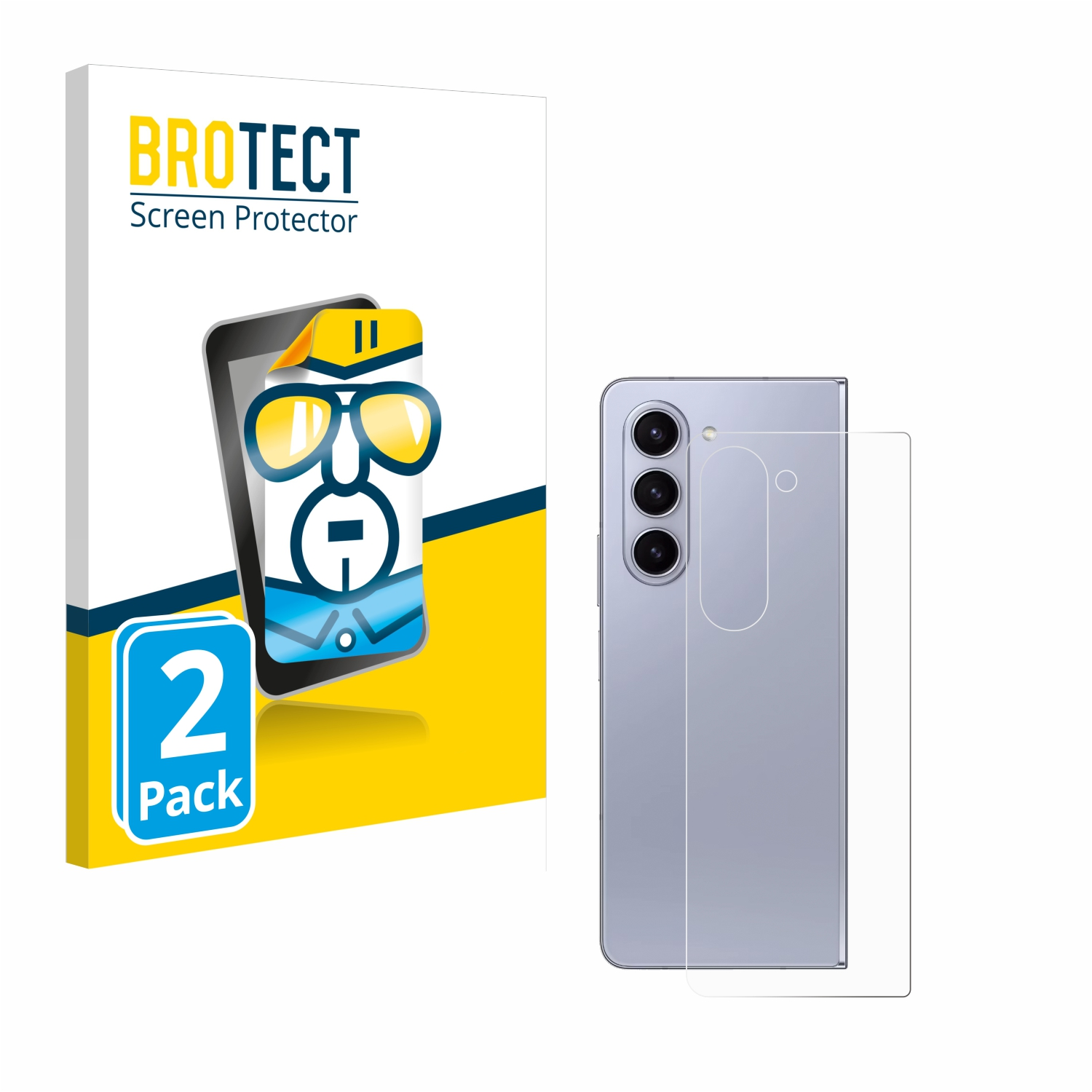 2x Schutzfolie(für 5) Galaxy Samsung Z klare Fold BROTECT
