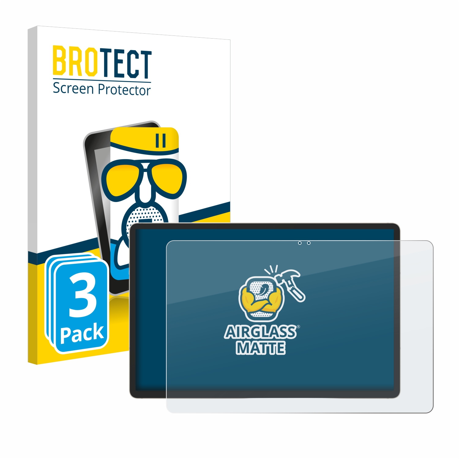 BROTECT 3x Plus Schutzfolie(für matte Galaxy Airglass Tab Samsung S9 5G)