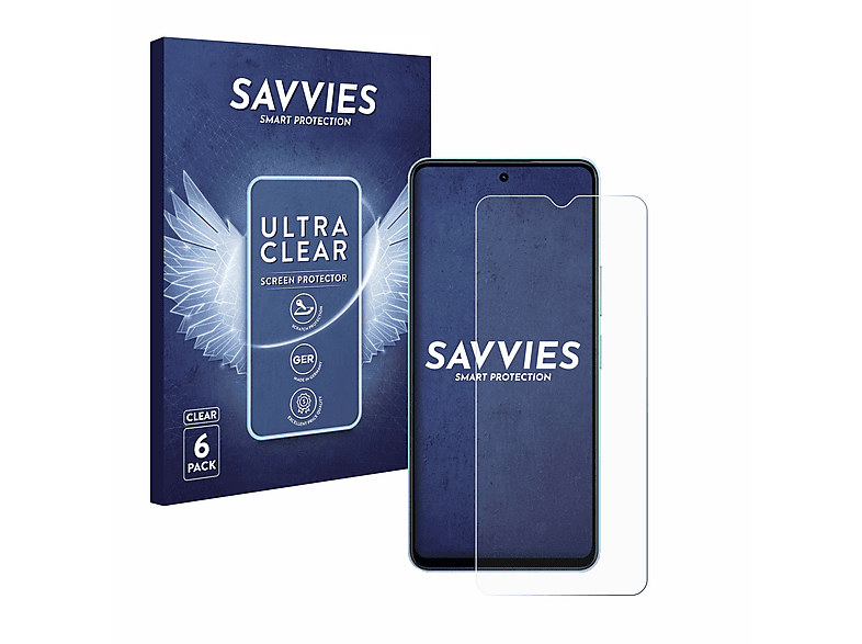 SAVVIES 6x klare Schutzfolie(für Vivo Y77t) | Displayschutzfolien & Gläser