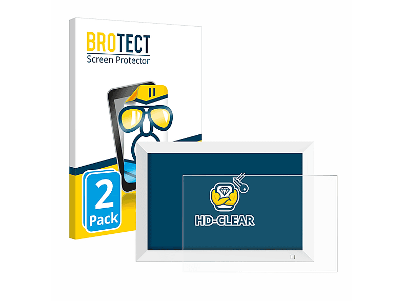 BROTECT 2x klare Schutzfolie(für Cytem 10.1 Zoll Digitaler Bilderrahmen) | Schutzfolien & Schutzgläser