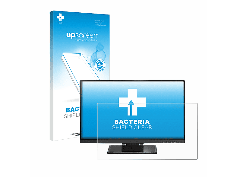 UPSCREEN antibakteriell klare Schutzfolie(für Iiyama ProLite T2254MSC-B1AG) | Monitor Displayschutz