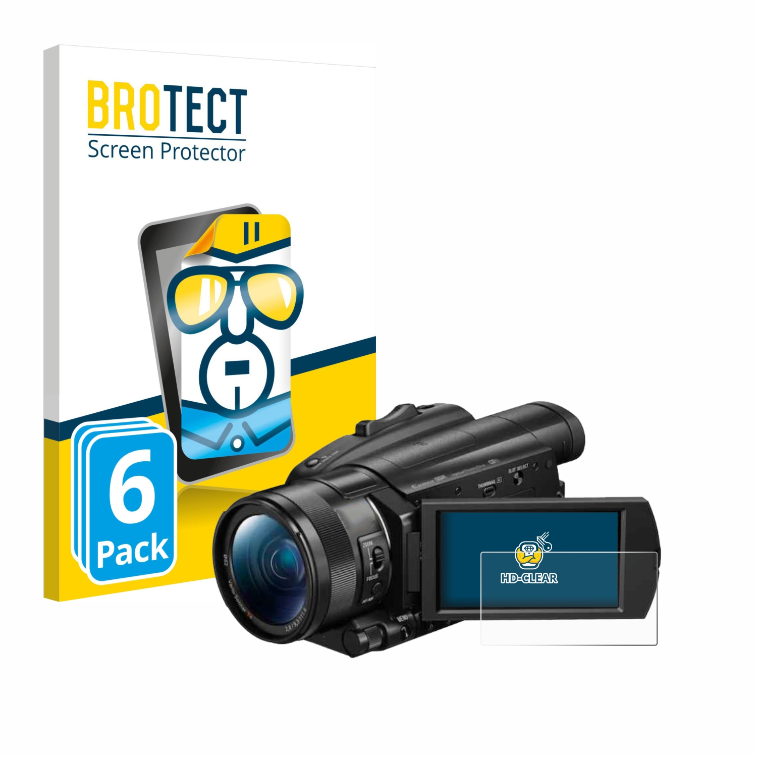 BROTECT 6x klare Schutzfolie(für Sony FDR-AX700)