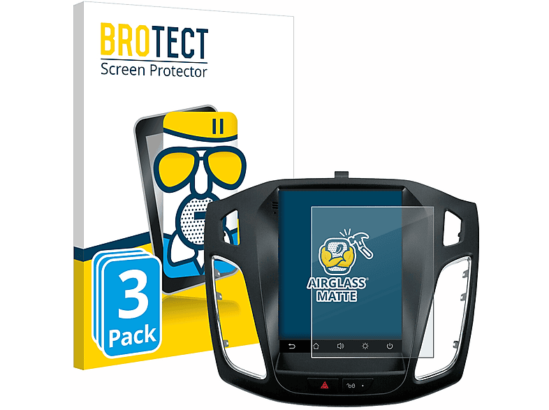 BROTECT 3x Airglass matte Schutzfolie(für Isudar Ford/Focus MK3 2012–2019) | Navi-Taschen & -Schutzfolien