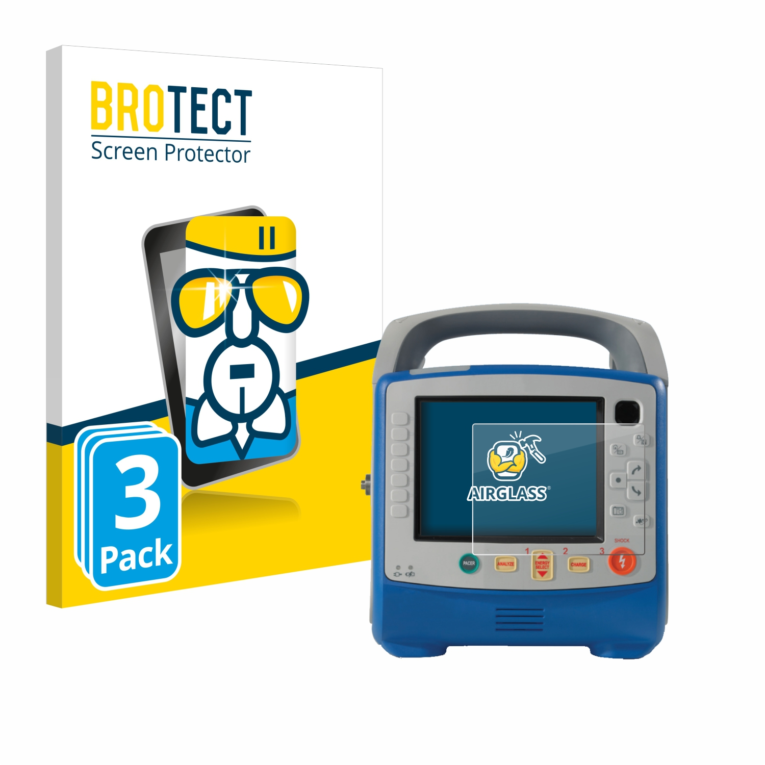 Medical X-Series BROTECT 3x Schutzfolie(für ZOLL Airglass CPR) klare