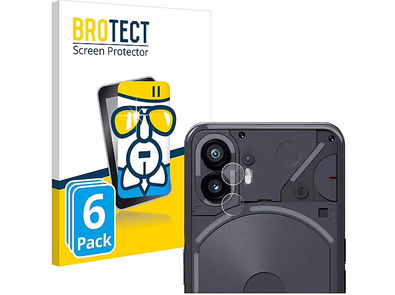 BROTECT 6x Airglass (2)) Nothing Phone klare Schutzfolie(für