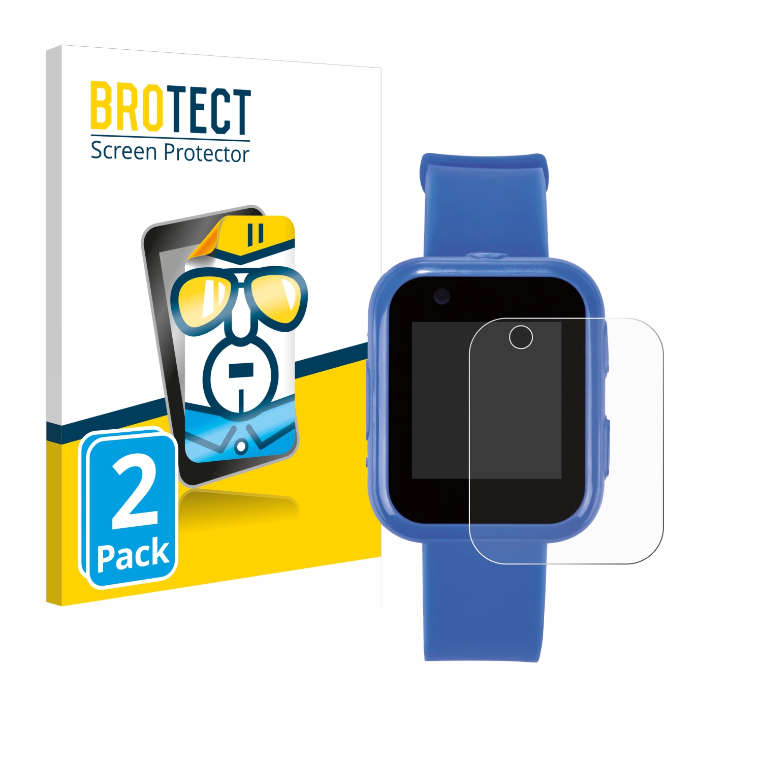BROTECT 2x klare Schutzfolie(für SilverCrest Kinder Smartwatch)