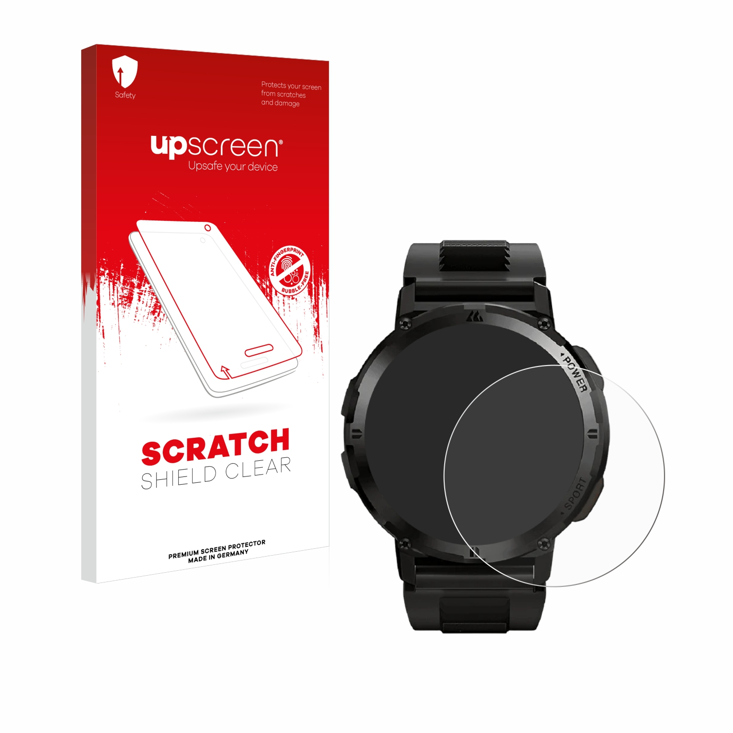 UPSCREEN Kratzschutz klare Schutzfolie(für Njord Mountaineer The Smartwatch) Gear