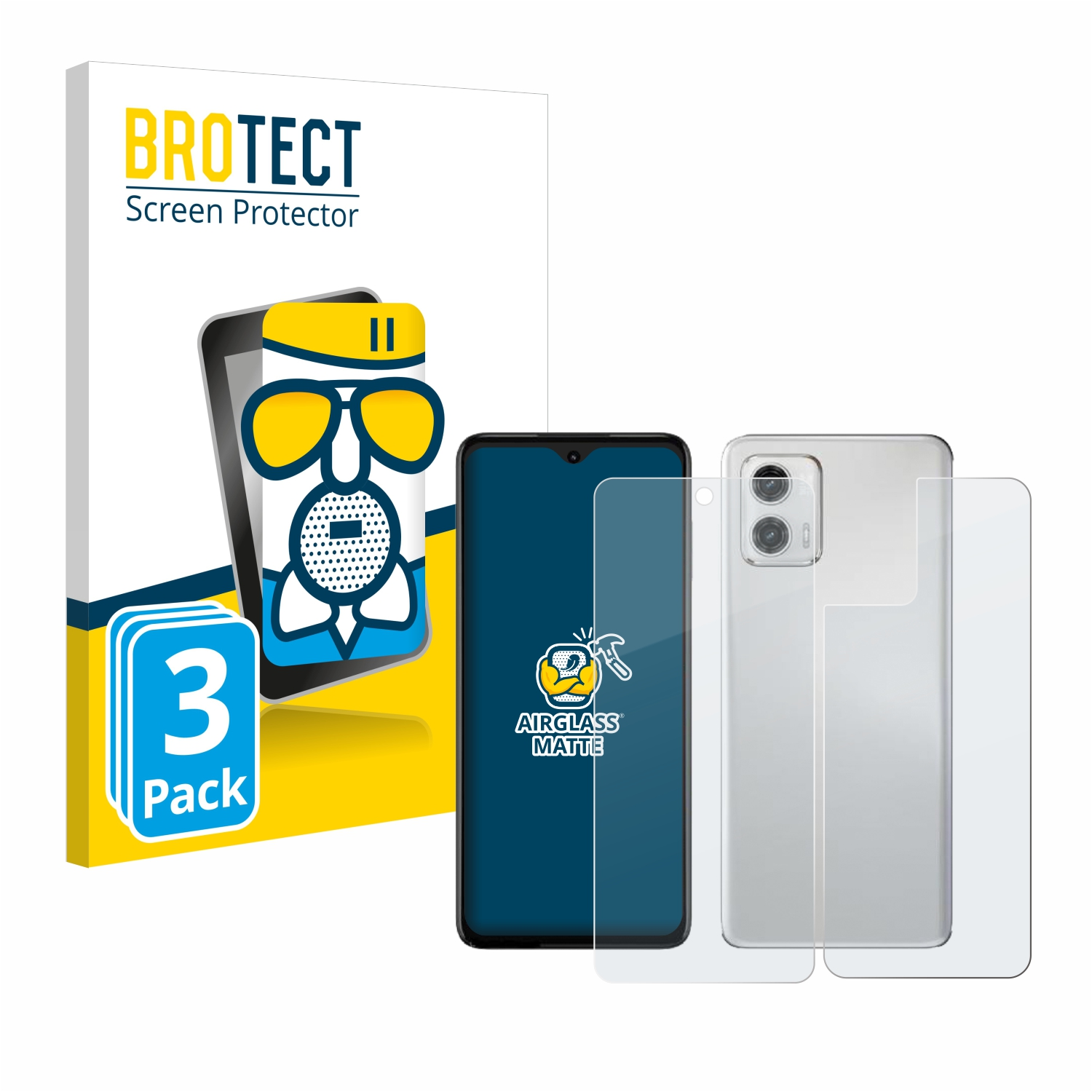 BROTECT 3x Airglass matte Schutzfolie(für Motorola 5G) G73 Moto