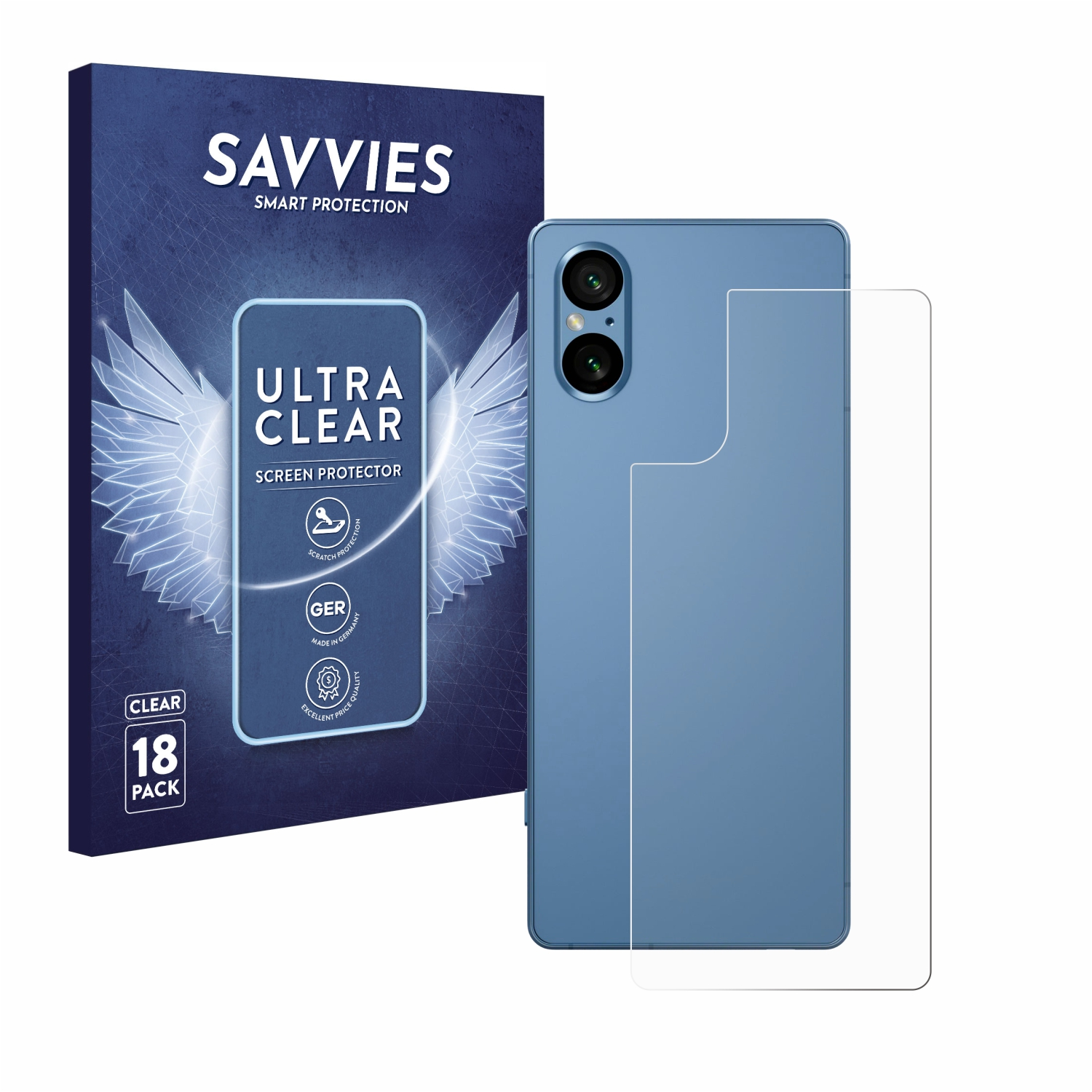 SAVVIES 18x klare Sony 5 Xperia Schutzfolie(für V)