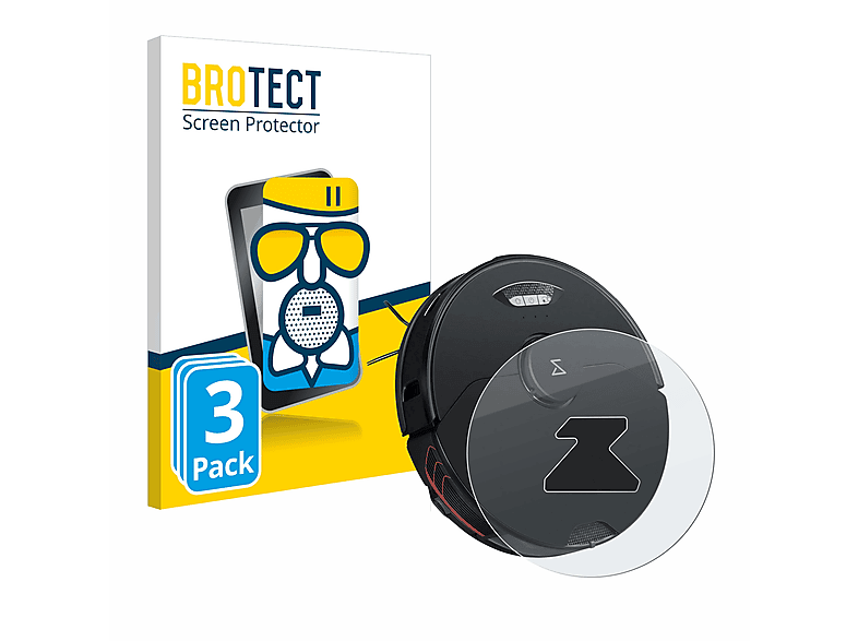 BROTECT 3x Airglass matte Schutzfolie(für Roborock S7 MaxV Lidar Sensor (nur weißes Modell))