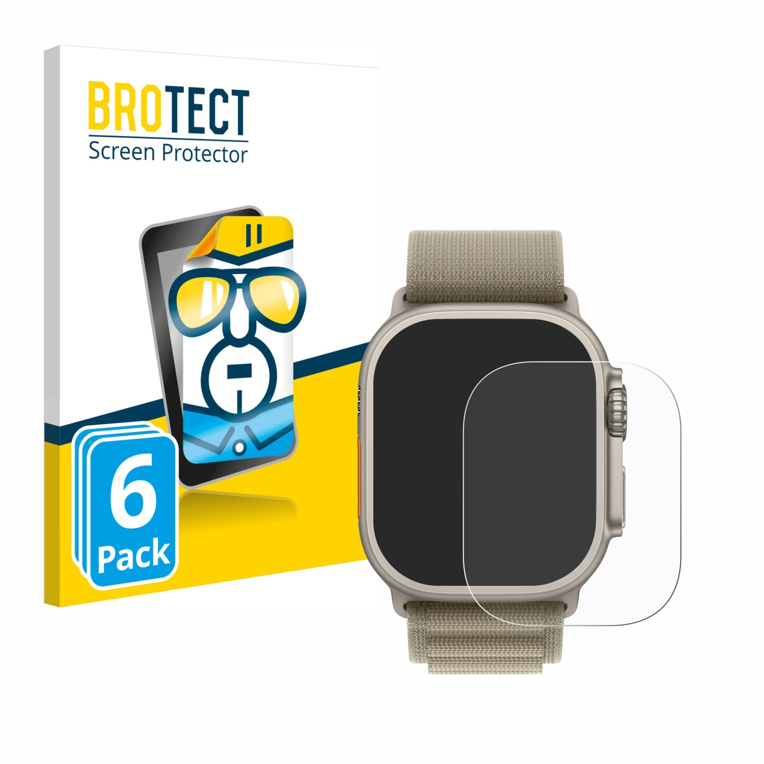 Schutzfolie(für Ultra BROTECT klare (49 mm)) Apple 2 6x Watch