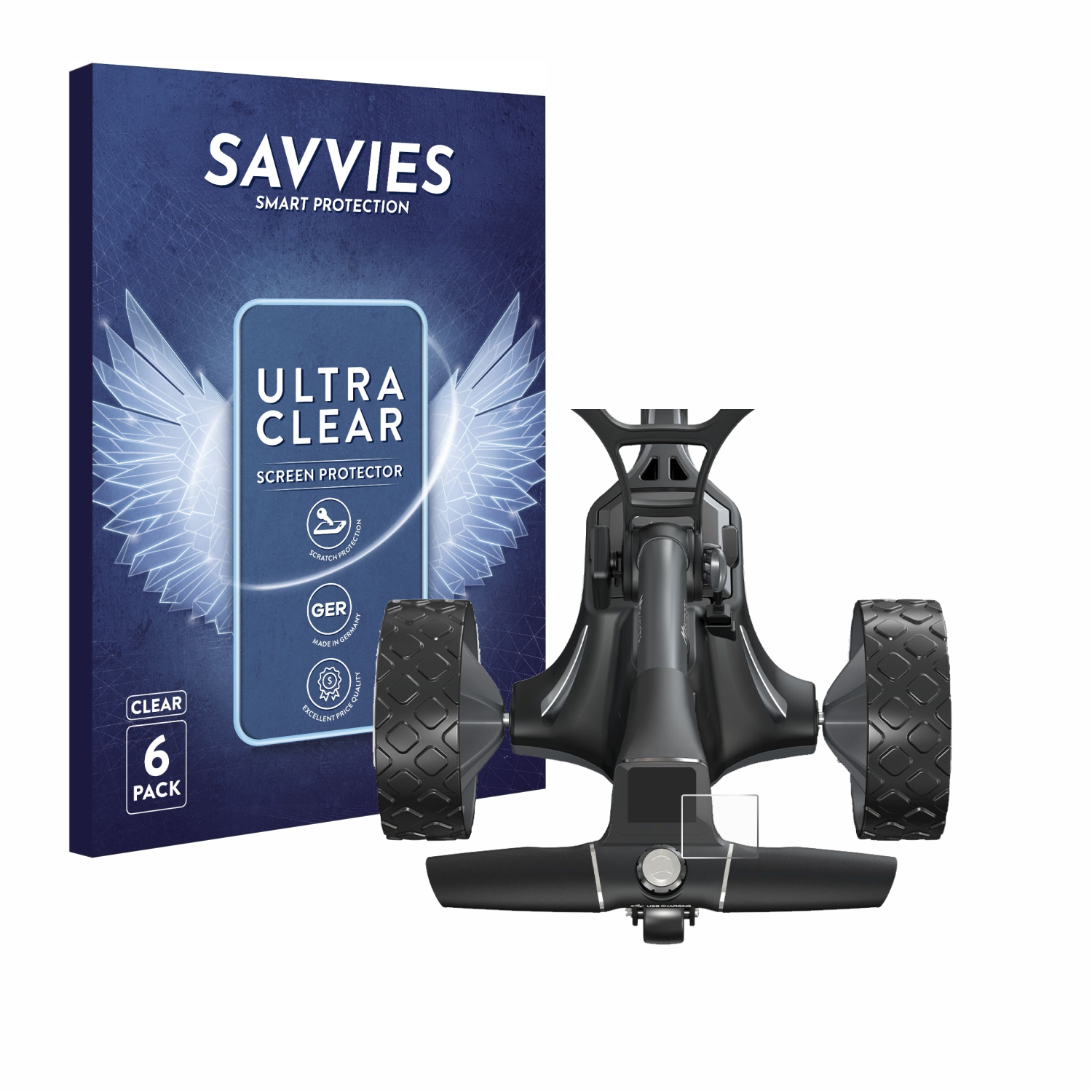 SAVVIES 6x klare Schutzfolie(für Motocaddy Electric GPS Trolley) M7