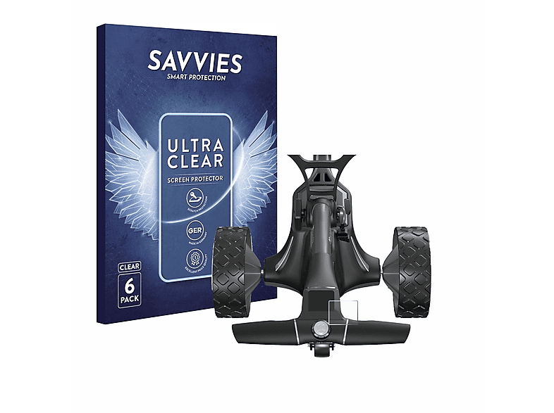 SAVVIES 6x klare Schutzfolie(für Motocaddy Electric GPS Trolley) M7