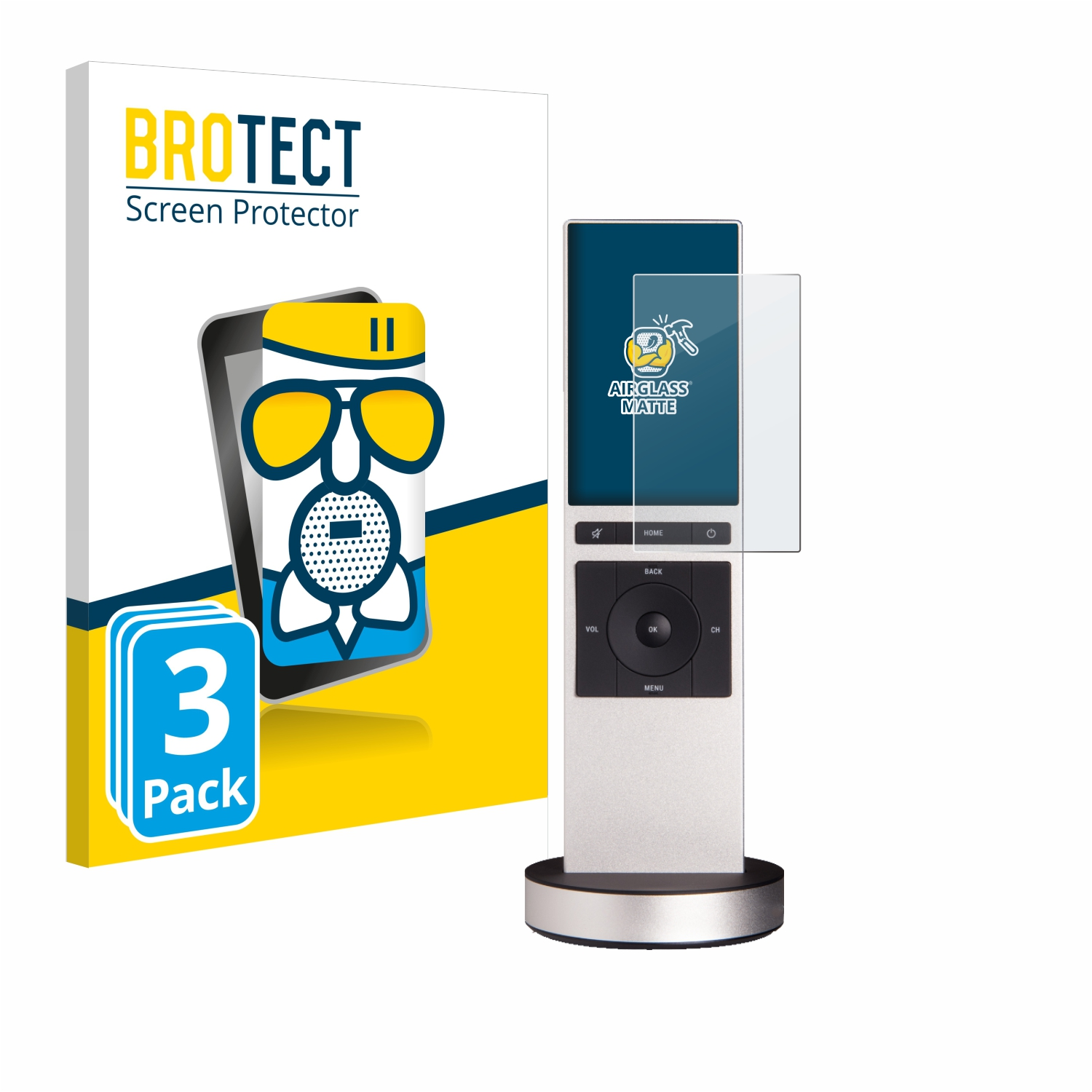 BROTECT 3x Airglass Control Neeo matte Schutzfolie(für NE-RMT) Remote 4
