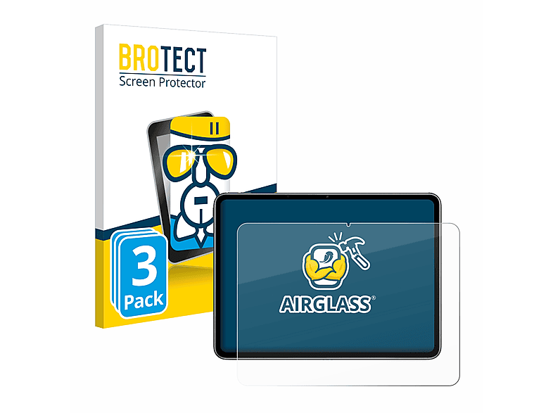 2) Airglass Schutzfolie(für klare 3x BROTECT Oppo Pad