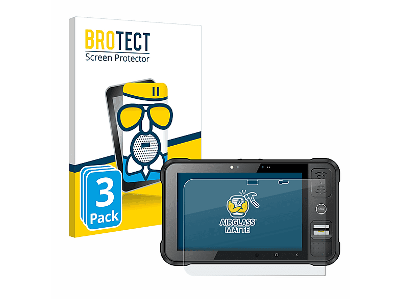 BROTECT 3x Airglass matte Schutzfolie(für P80 RFID Chainway Tablet)