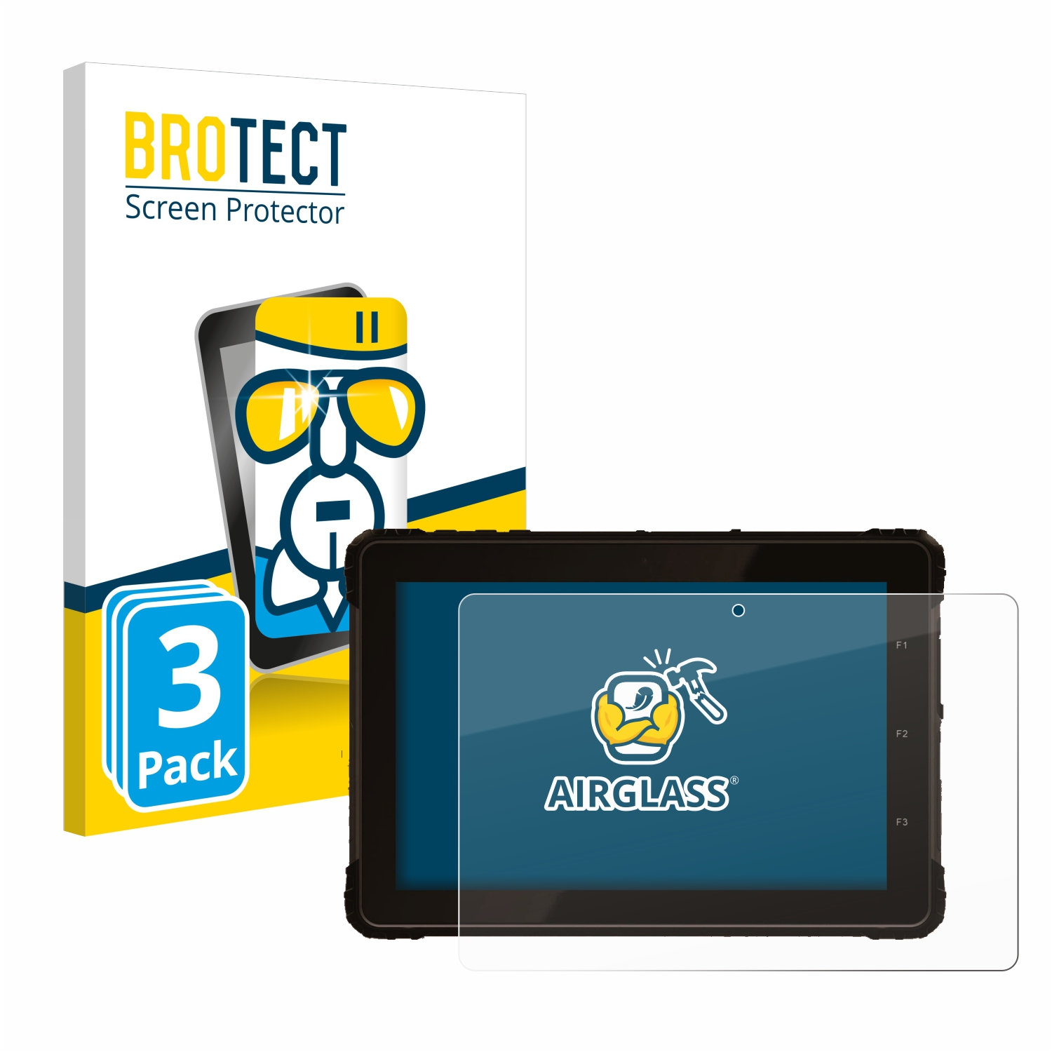 BROTECT 3x Airglass klare Schutzfolie(für Rugged Stonex Tablet) UT56