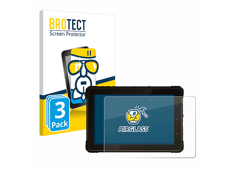 BROTECT 3x Airglass klare Schutzfolie(für Stonex UT56 Rugged Tablet)