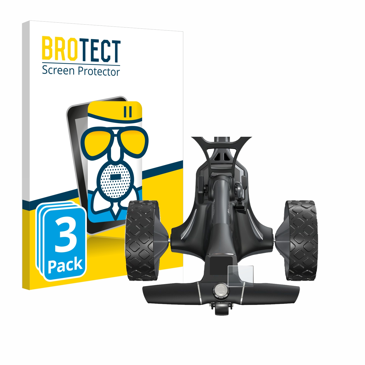 BROTECT 3x Schutzfolie(für Trolley) M7 Electric matte Airglass Motocaddy GPS
