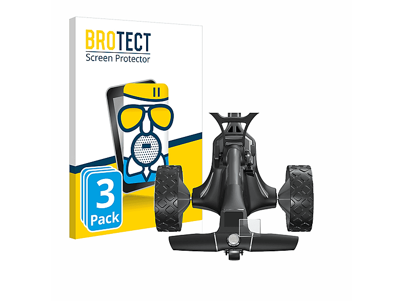 BROTECT 3x Airglass matte Schutzfolie(für Motocaddy M7 GPS Electric Trolley)