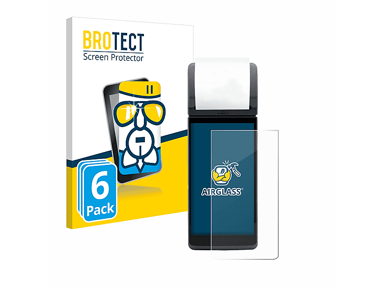 BROTECT 6x Airglass klare Schutzfolie(für Pro) myPOS