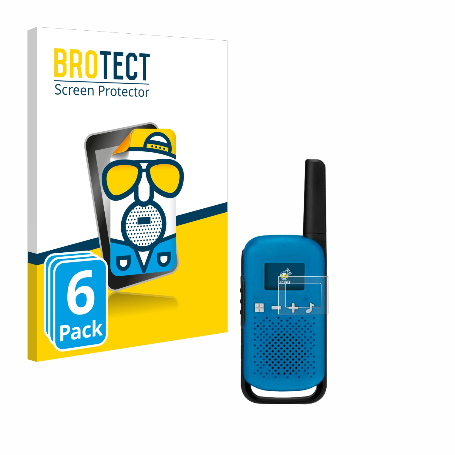 BROTECT 6x Walkie-Talkie T42) Schutzfolie(für Motorola matte