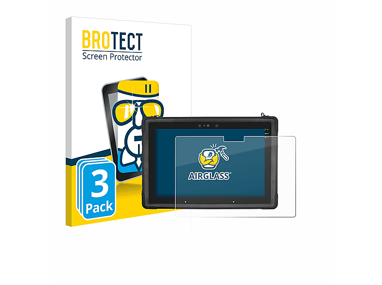BROTECT 3x Airglass klare Schutzfolie(für Unitech TB 170 10,1\