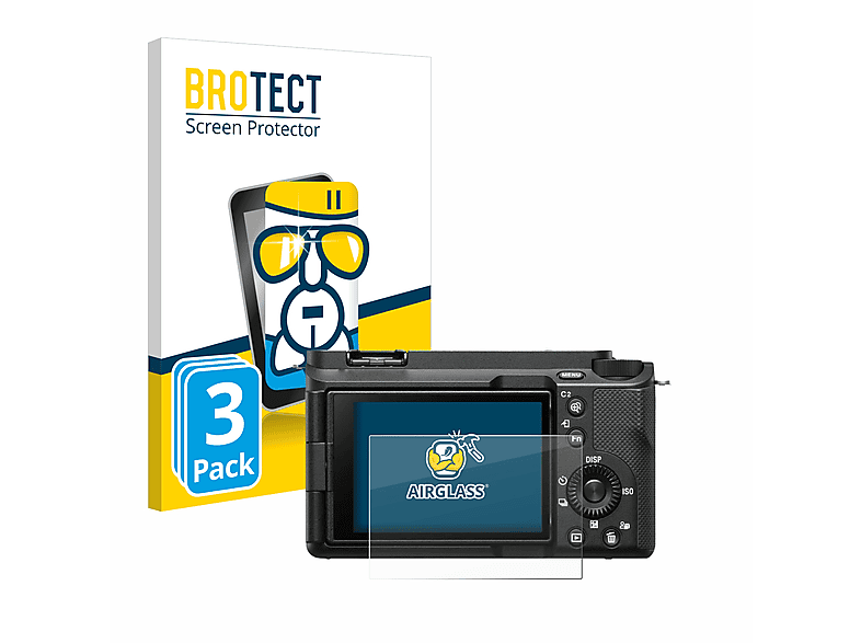 BROTECT 3x Airglass klare Schutzfolie(für Sony Alpha ZV-E1)