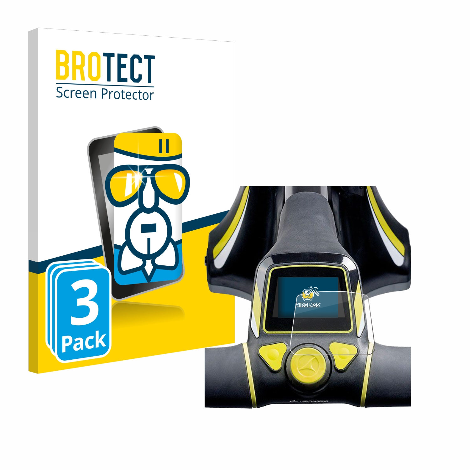 BROTECT 3x M3 klare Pro Schutzfolie(für Motocaddy Airglass Electric Trolley)