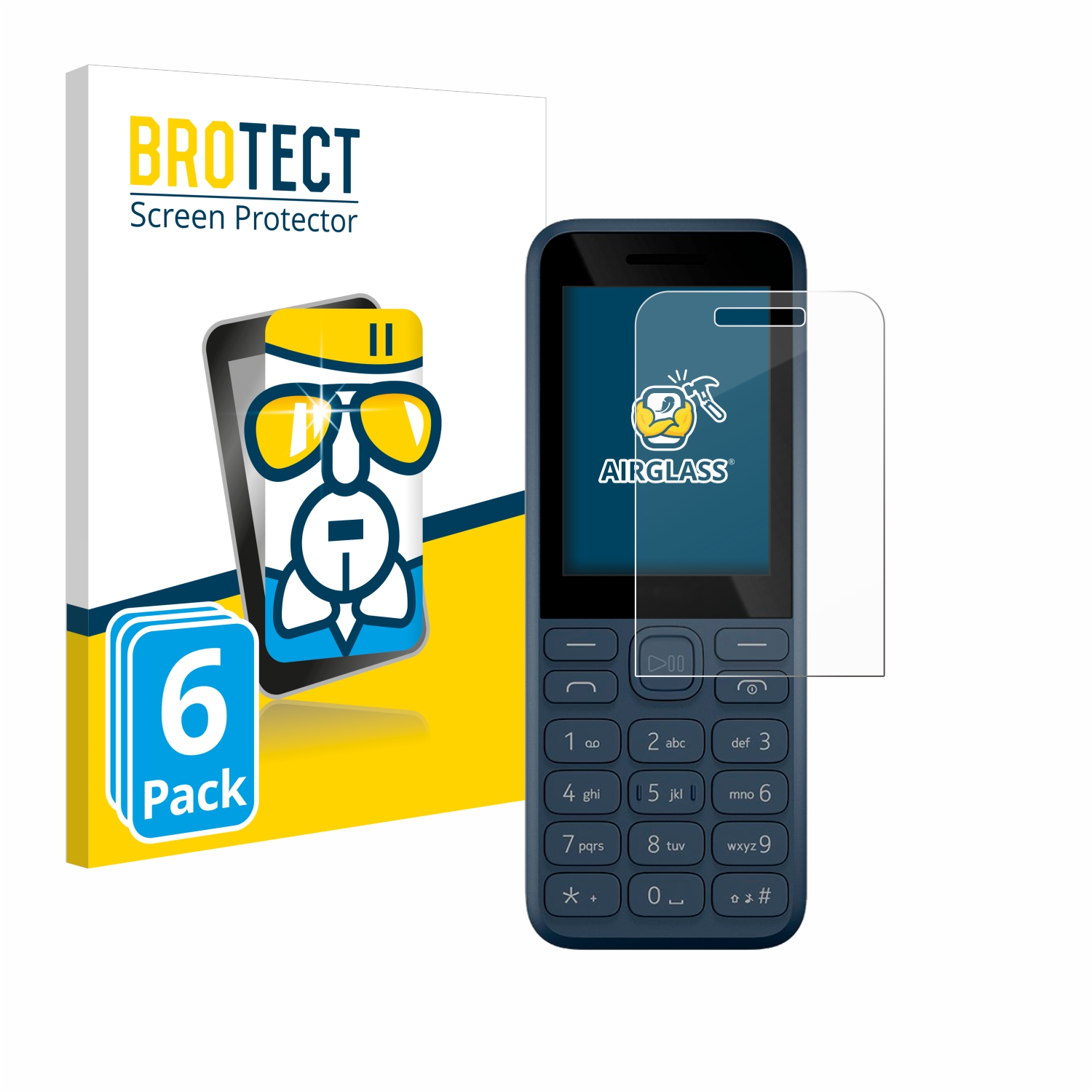 BROTECT 6x Airglass klare Nokia 130 Schutzfolie(für (2023))